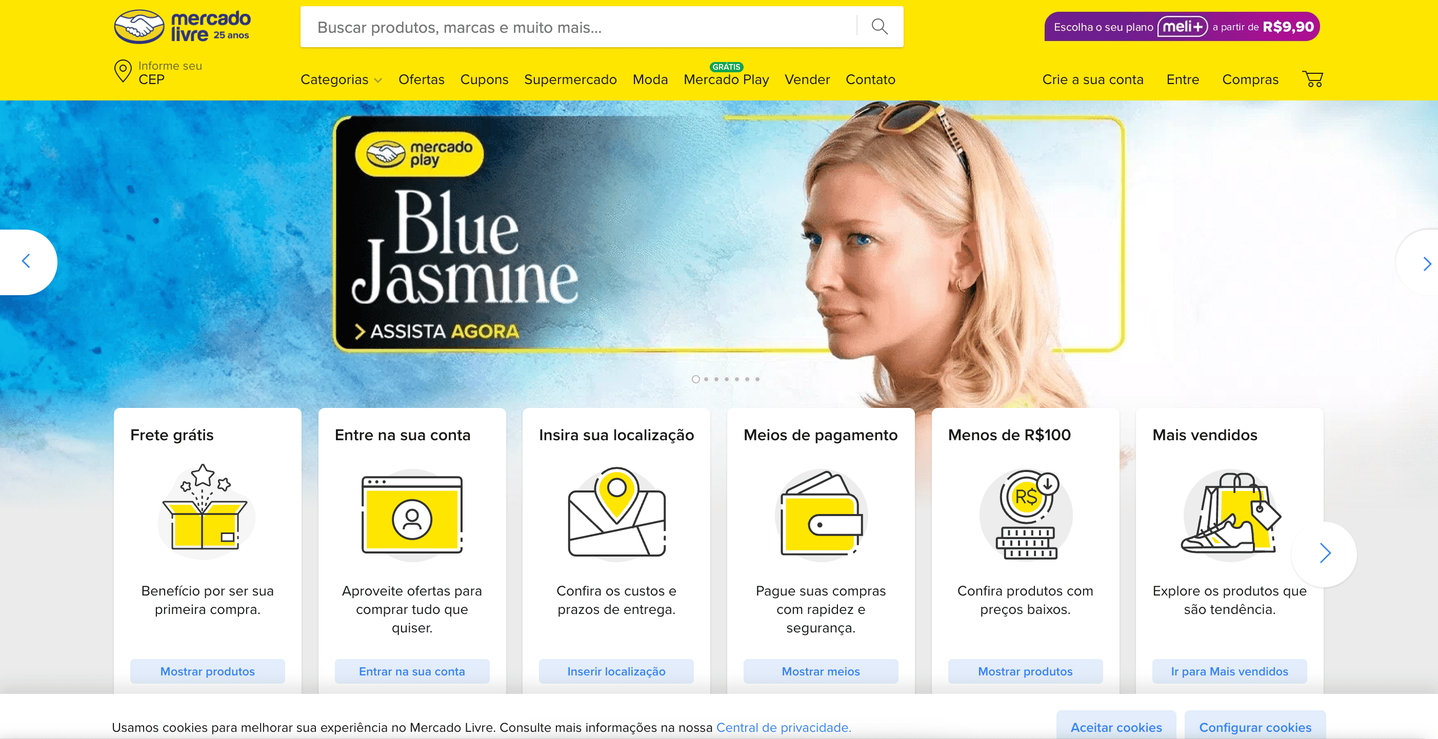 mercado libre homepage