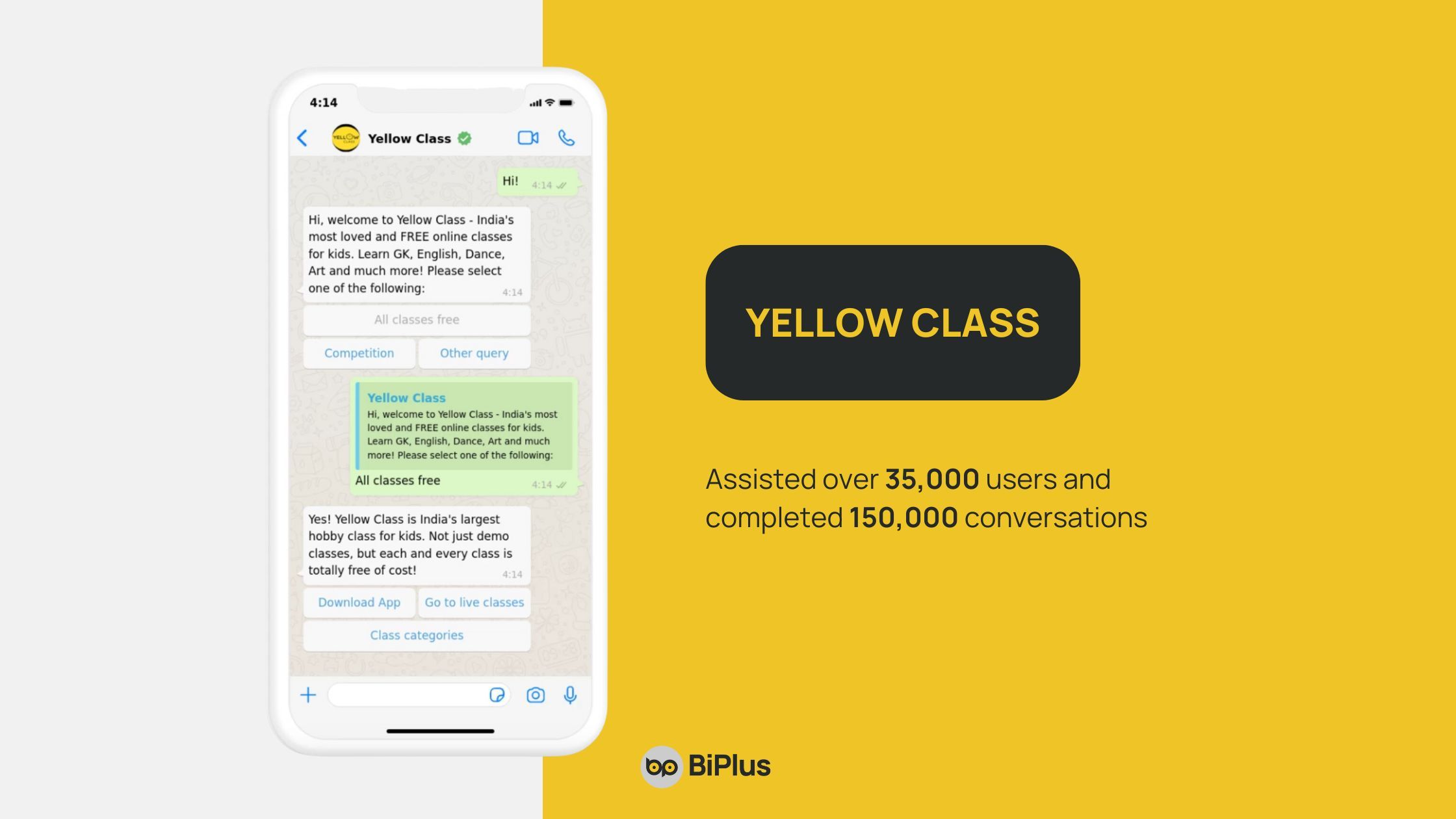 Yellow Class case studies of AI chatbots online for business.jpg