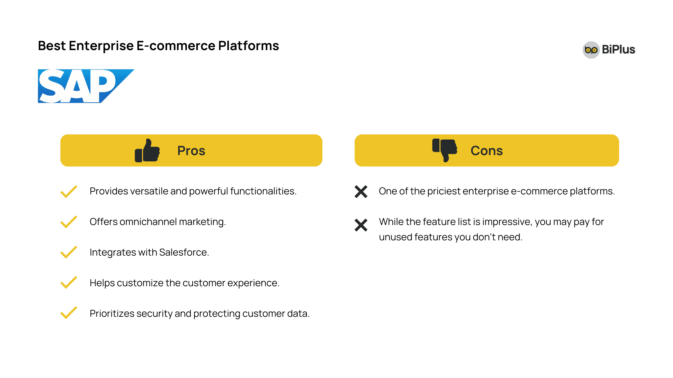 Pros and cons of SAP Commerce Cloud