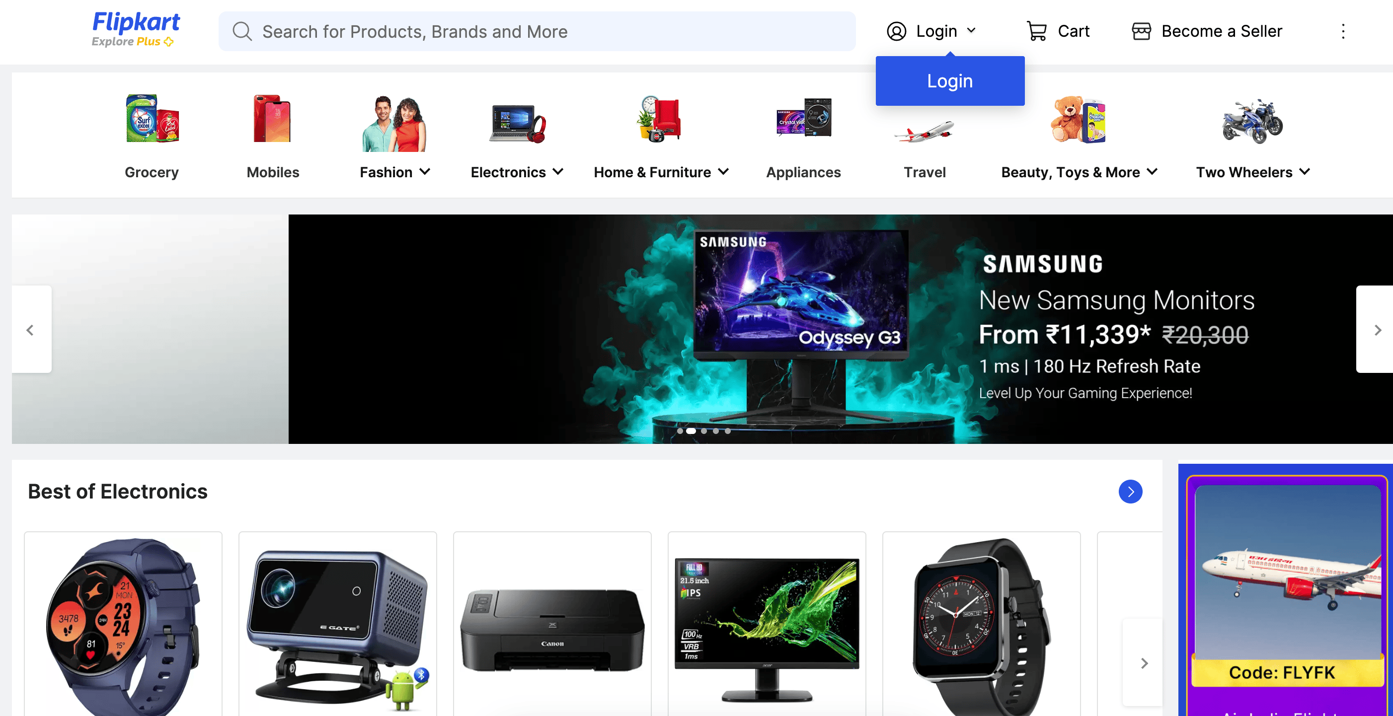 flipkart homepage